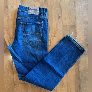 Aeropostale Men's Dark Blue Rivington Skinny Jeans Size 34 x 32